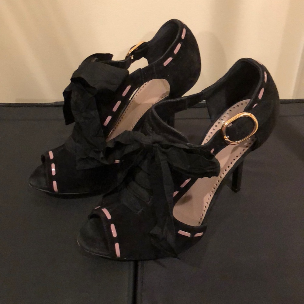 Moschino Cheapandchic suede lace - up pumps
